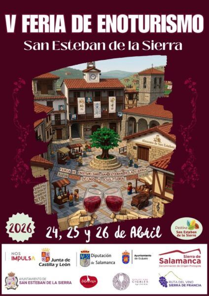 Cartel de la V Feria de Enoturismo en San Esteban de la Sierra