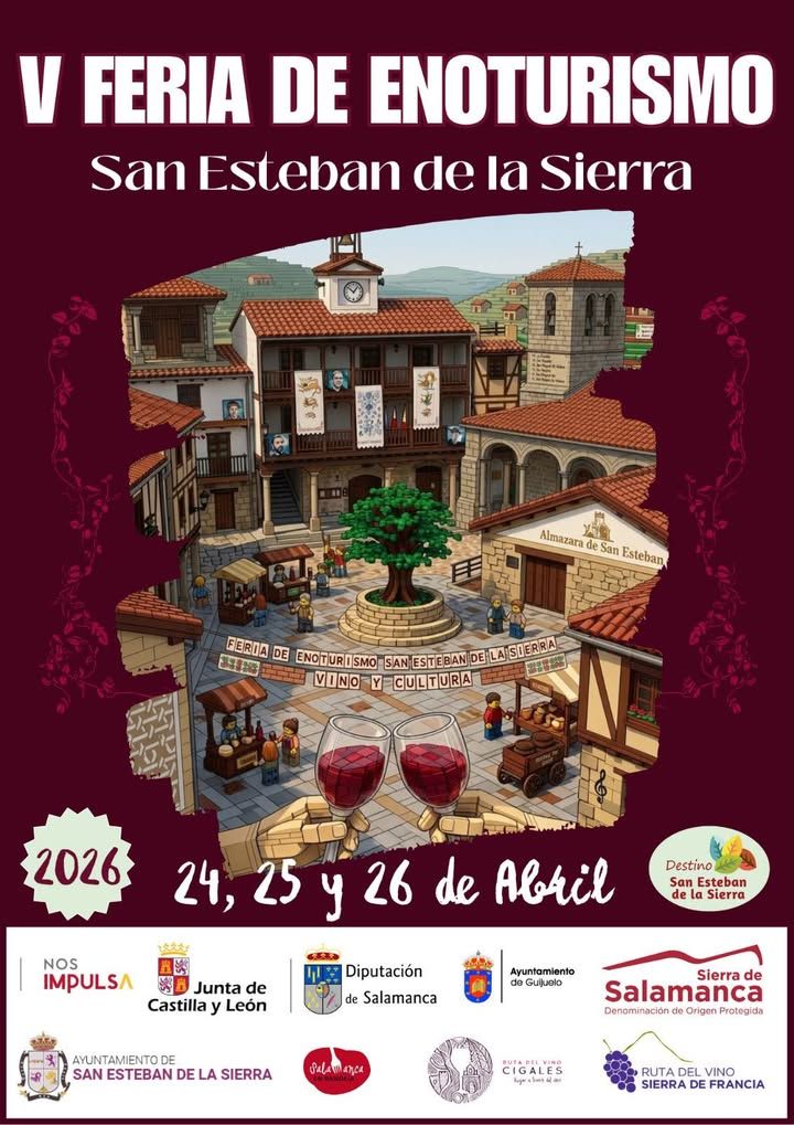 Cartel de la V Feria de Enoturismo en San Esteban de la Sierra