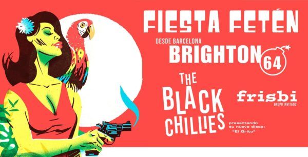 Cartel de la Fiesta Fetén con bandas en vivo en la Sala B del CAEM