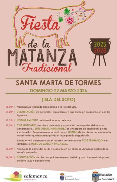 Cartel de la Fiesta de la Matanza Tradicional en Isla del Soto