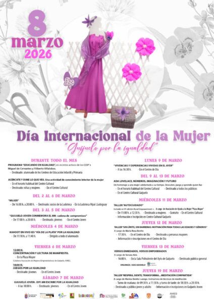 Cartel del Día Internacional de la Mujer en Guijuelo 2026