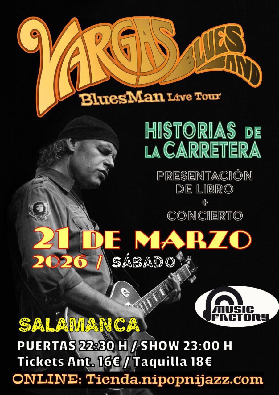 Javier Vargas durante su actuación en un concierto en Salamanca