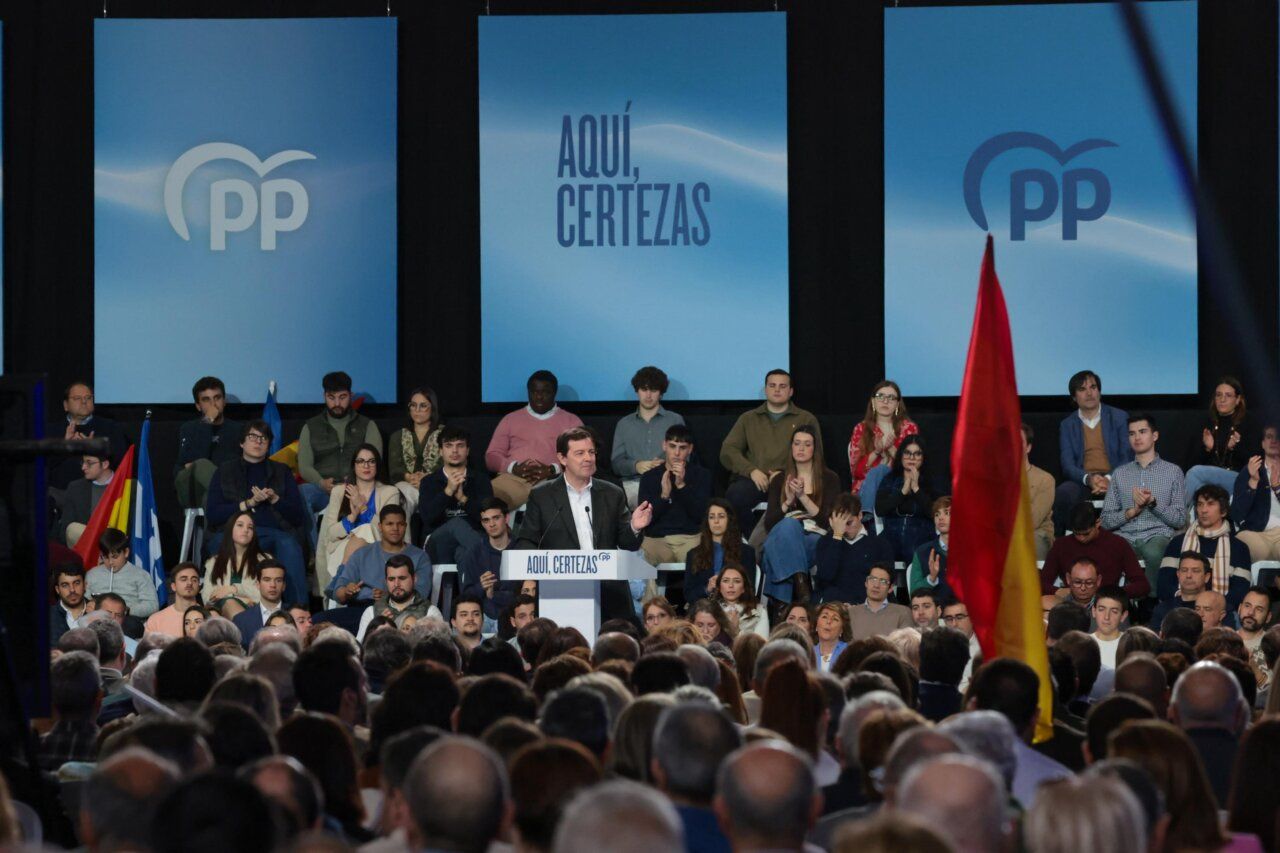 Alfonso Fernández Mañueco en un acto del Partido Popular en Valladolid
