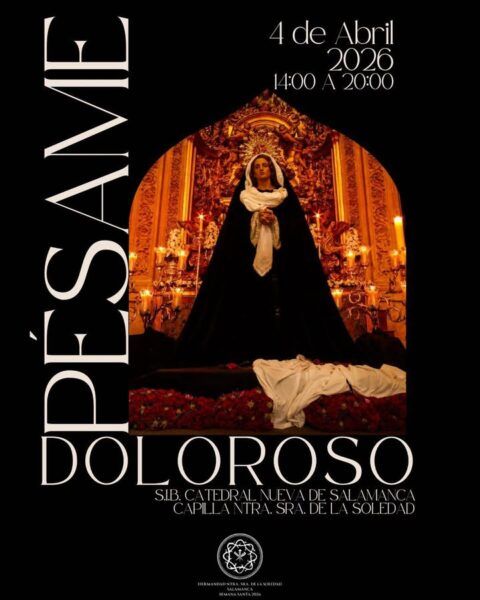 Imagen de la celebración del Pésame Doloroso en Salamanca