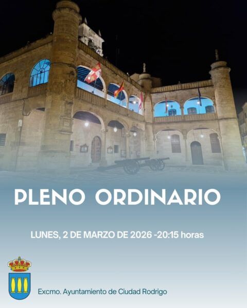 Imagen del Pleno Ordinario en el Ayuntamiento de Ciudad Rodrigo