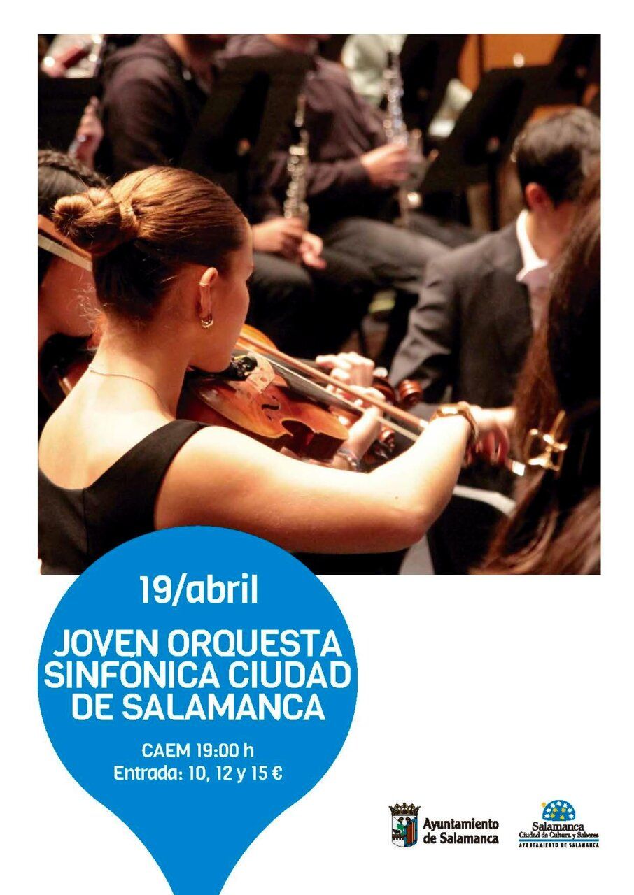 Músicos de la joven orquesta en un concierto en Salamanca