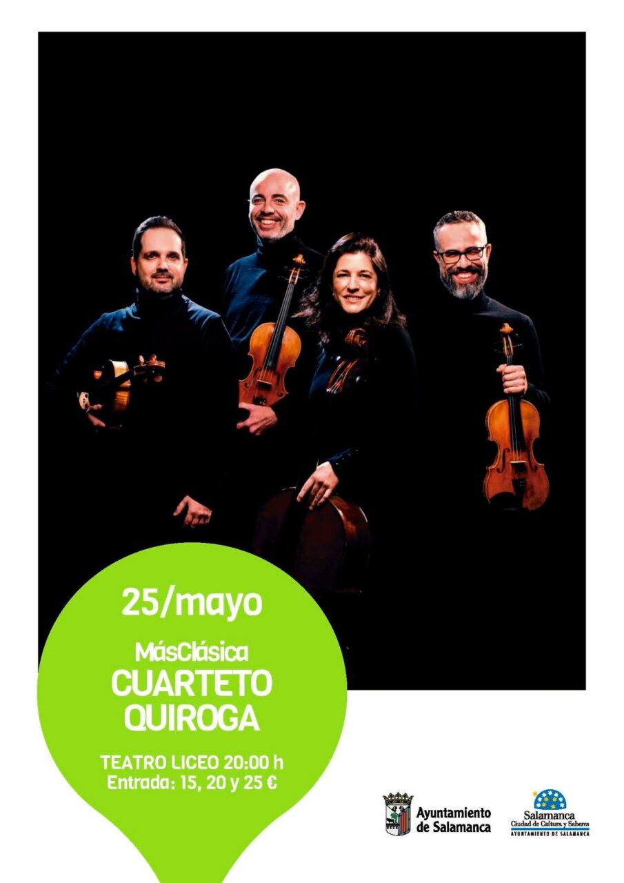 Cuarteto Quiroga en un evento cultural en Salamanca