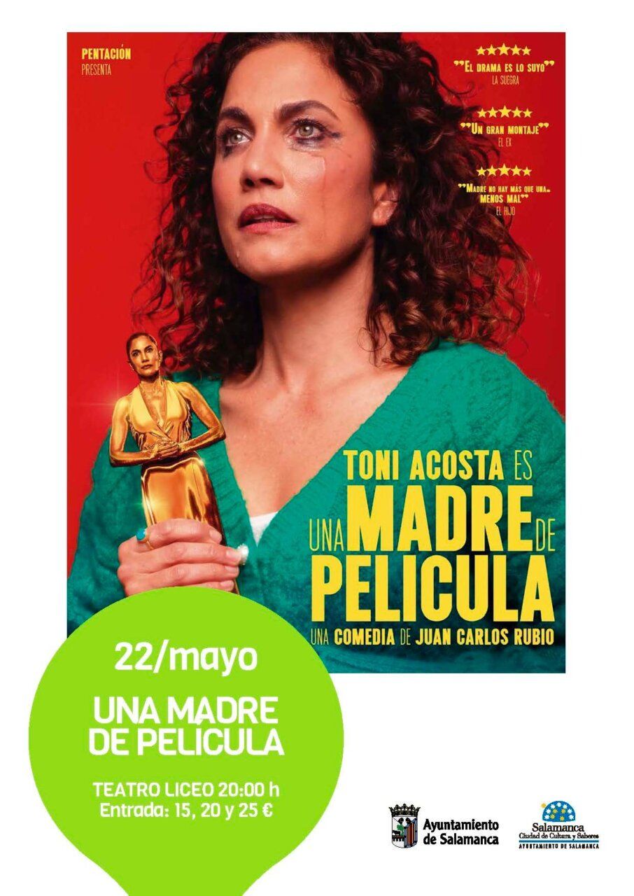 Cartel de la obra Una Madre de Película en Salamanca