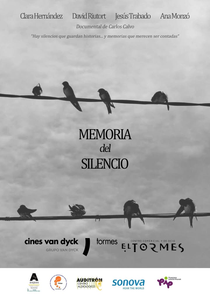 Cartel del documental Memoria del Silencio sobre discapacidad auditiva