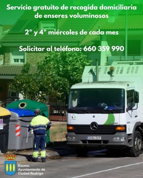 Servicio de recogida de enseres voluminosos en Ciudad Rodrigo