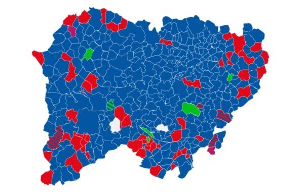 Mapa de resultados electorales en la provincia de Salamanca 2026