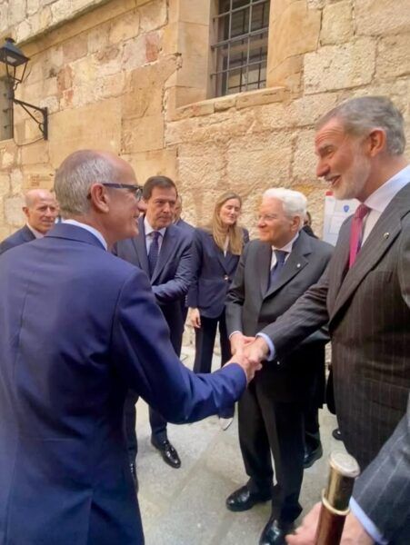 Ceremonia de investidura en la Universidad de Salamanca con Sergio Mattarella y Felipe VI