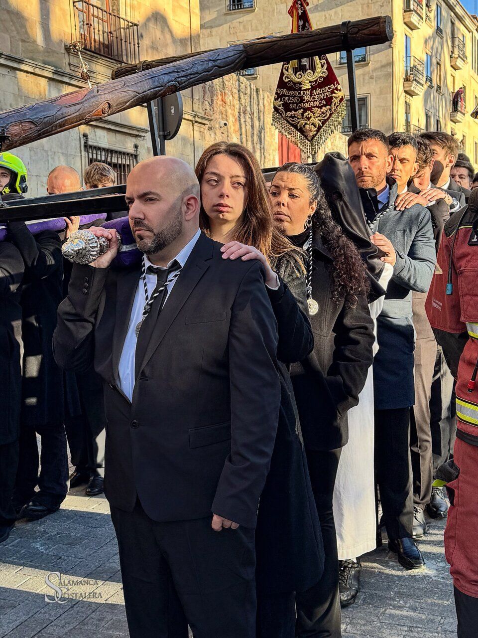 Miembros de la Hermandad Dominicana durante la Semana Santa en Salamanca