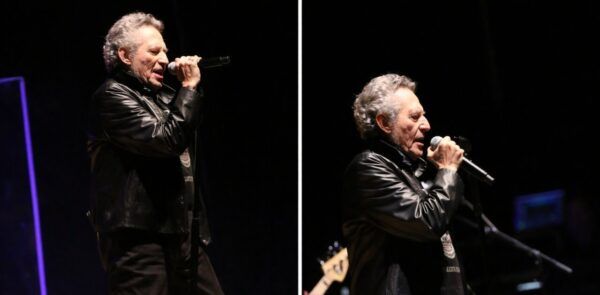 Miguel Ríos cantando en el Palacio de Congresos de Salamanca durante su gira.
