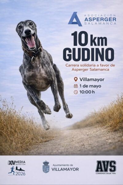 Perro corriendo en la VII Carrera 10 Km en Villamayor