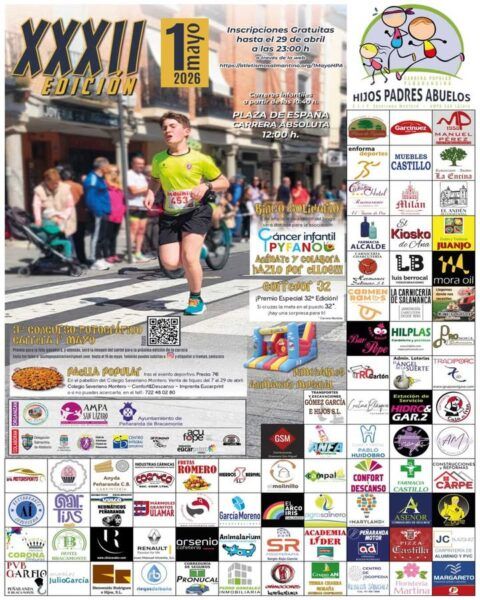 Participante corriendo en la Carrera Popular de Peñaranda 2026