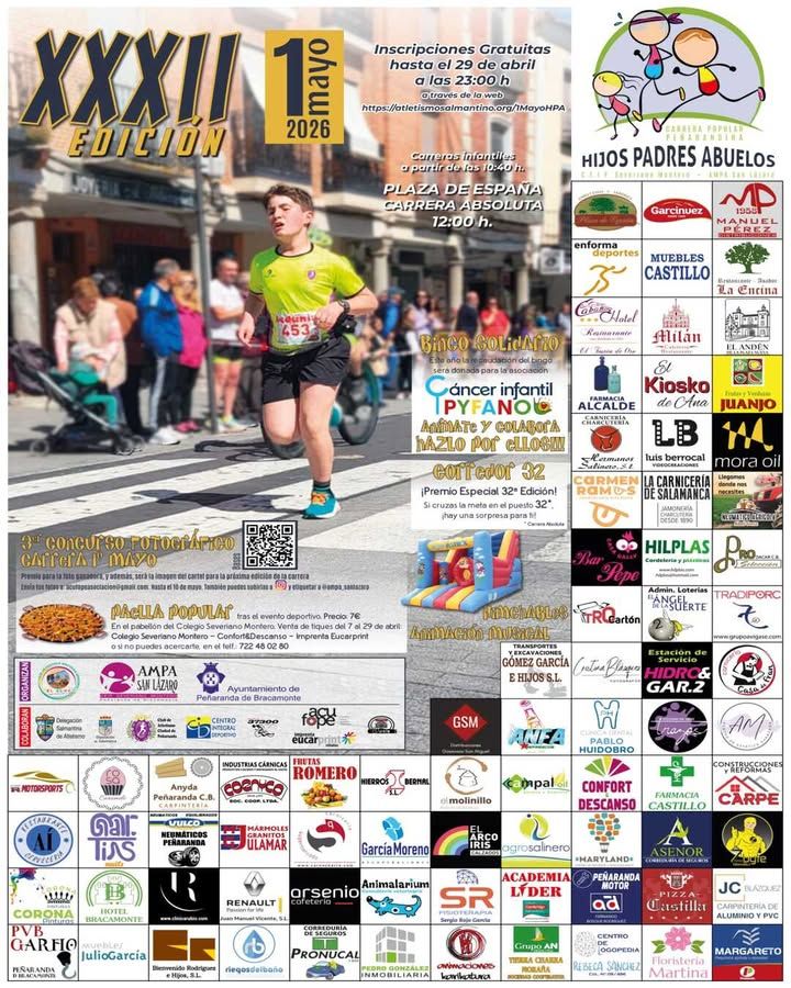 Participante corriendo en la Carrera Popular de Peñaranda 2026