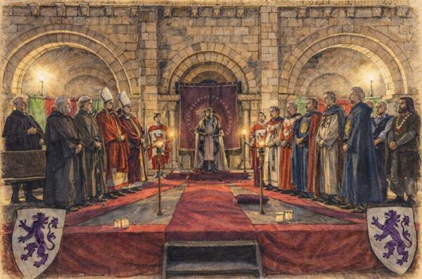 Representación de las Cortes del Reino de León en 1188 con delegados