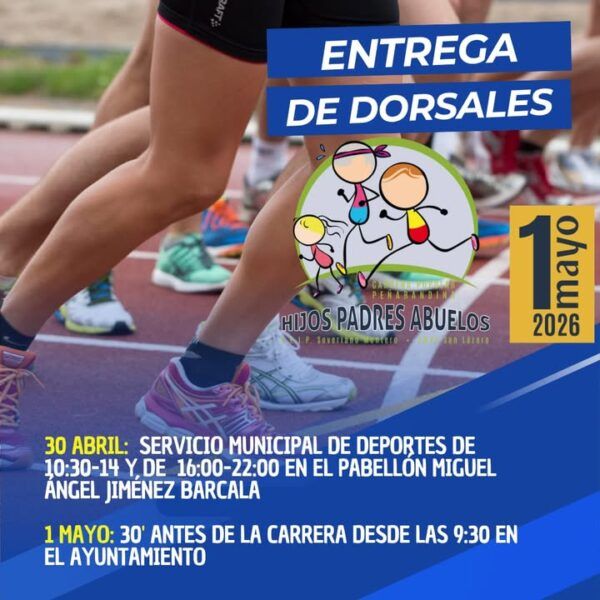 Participantes en la entrega de dorsales para la carrera popular Peñarandina 2026
