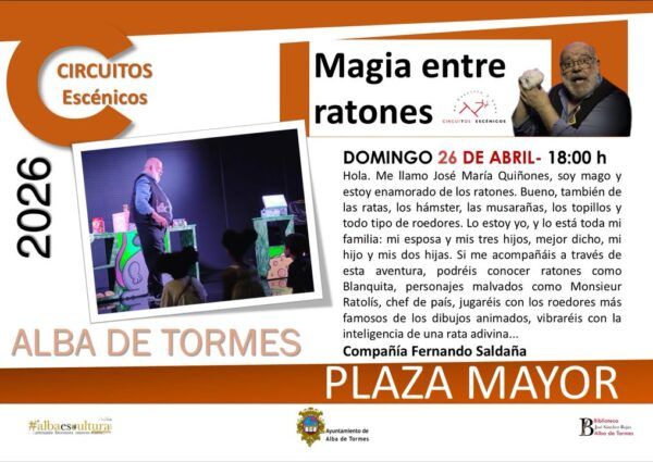 Espectáculo de magia en la Plaza Mayor de Alba de Tormes con José María Quiñones.