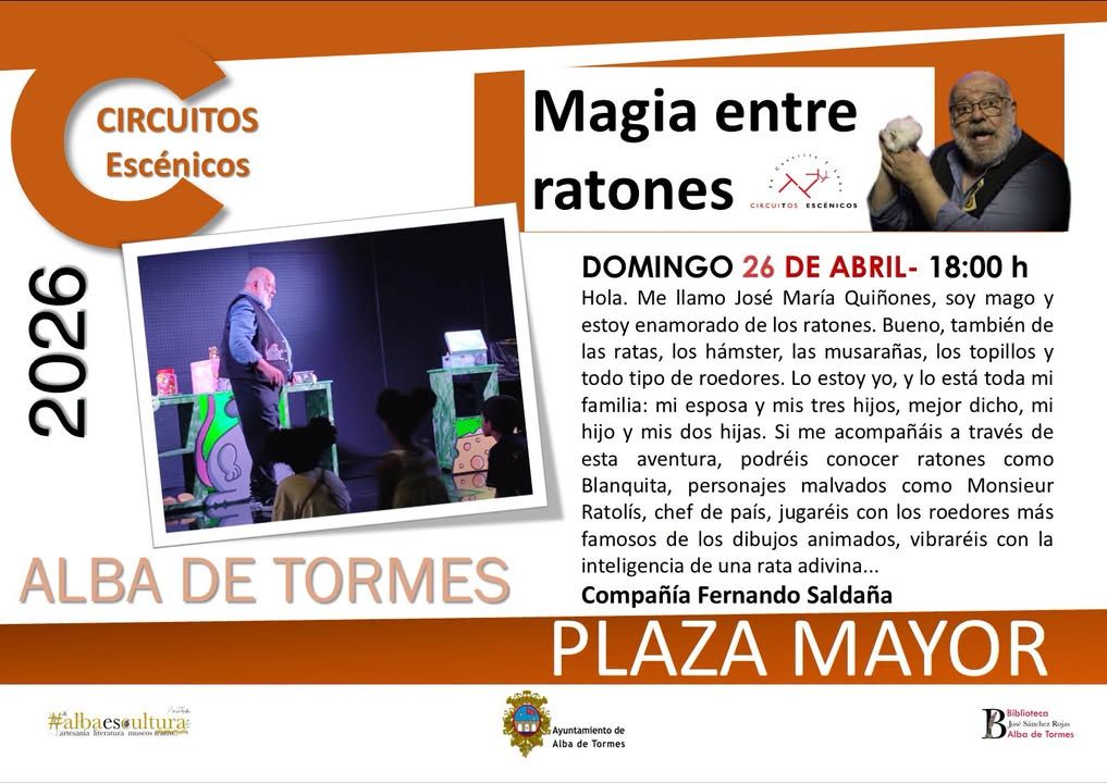 Espectáculo de magia en la Plaza Mayor de Alba de Tormes con José María Quiñones.