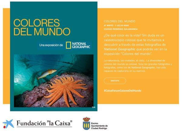 Cartel de la exposición Colores del Mundo de National Geographic
