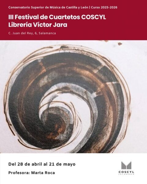 Cartel del III Festival de Cuartetos en la Librería Víctor Jara