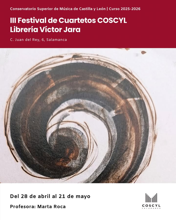 Cartel del III Festival de Cuartetos en la Librería Víctor Jara