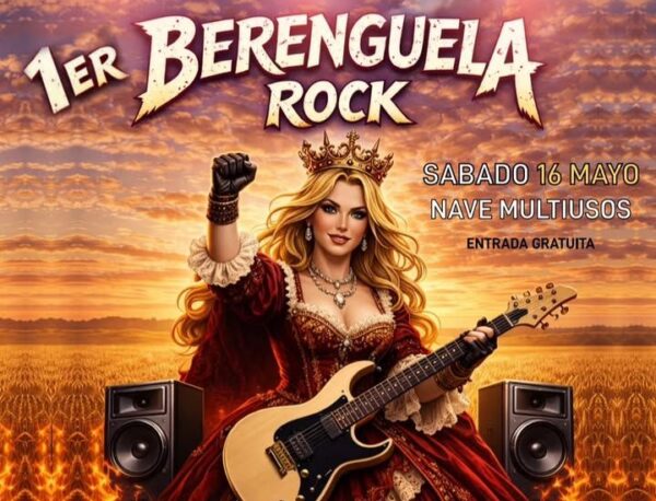 Cartel del primer festival de rock Berenguela en Villares de la Reina