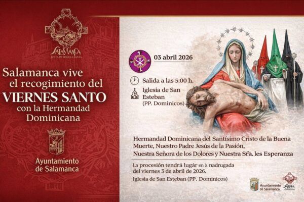 Cartel de la Hermandad Dominicana en Salamanca para el Viernes Santo