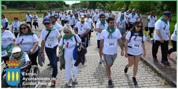Participantes en la II Marcha Solidaria del Parkinson en Ciudad Rodrigo