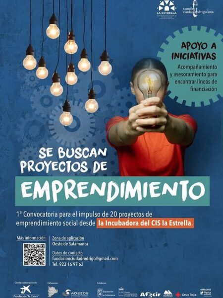 Cartel de la incubadora de emprendimiento social en Salamanca