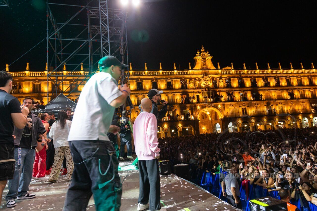 María Caamaño en el concierto de Omar Montes en Salamanca