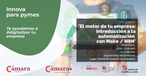 Cartel del taller sobre automatización para empresas en Salamanca