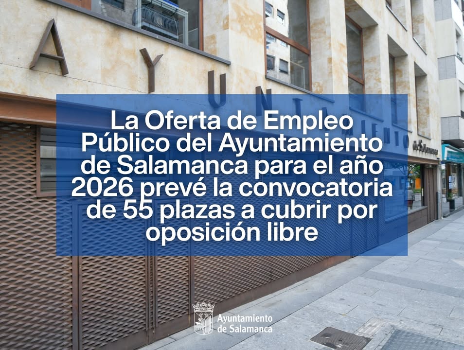 Imagen del Ayuntamiento de Salamanca con información sobre empleo público