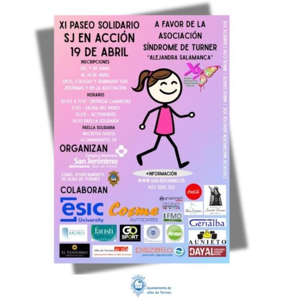 Cartel del XI Paseo Solidario San Jerónimo en Alba de Tormes