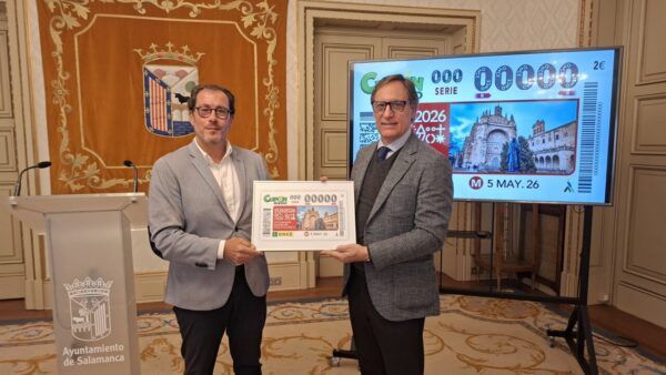 Presentación del cupón de la ONCE dedicado al V Centenario de la Escuela de Salamanca