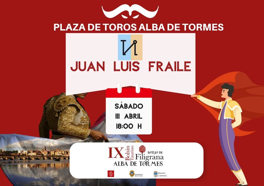 Cartel del IX Bolsín Taurino en Alba de Tormes con detalles del evento