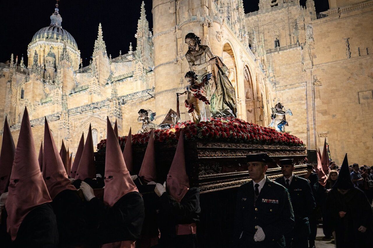 Procesión del Jesús Flagelado en Salamanca durante la Semana Santa