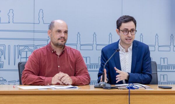 Rueda de prensa del PSOE en Salamanca sobre la reordenación del tráfico
