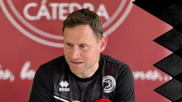 Mario Simón en rueda de prensa previa al partido Unionistas de Salamanca CF vs CD Guadalajara