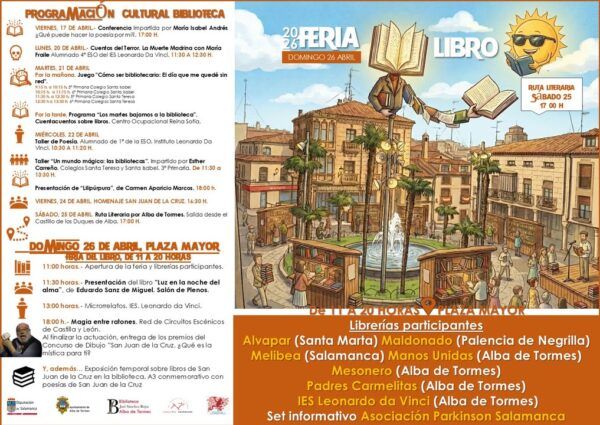 Cartel de la semana cultural por el Día del Libro en Alba de Tormes