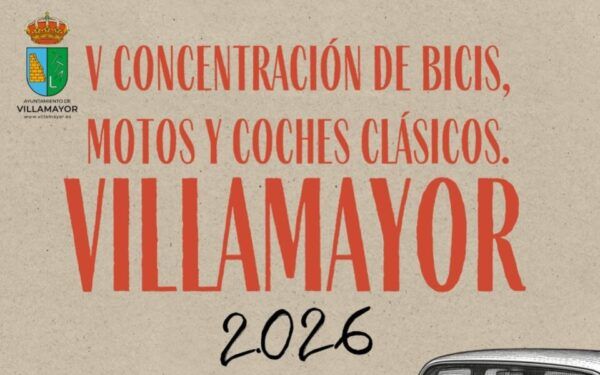 Cartel de la V Concentración de Bicis, Motos y Coches Clásicos en Villamayor