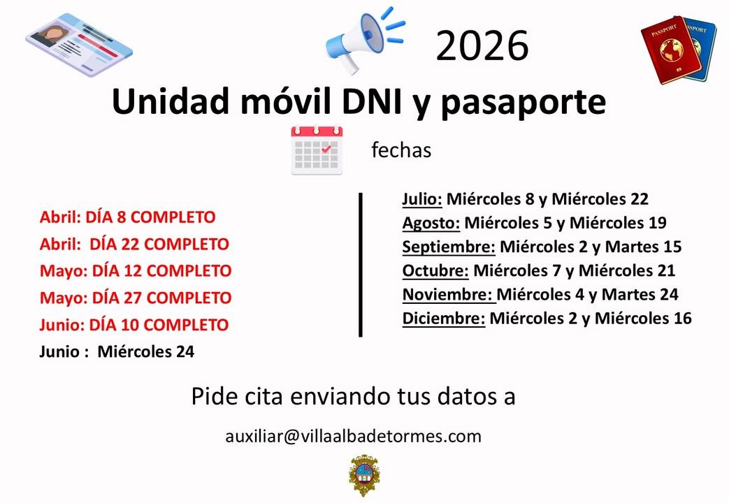 Citas para renovación de DNI y pasaporte en junio
