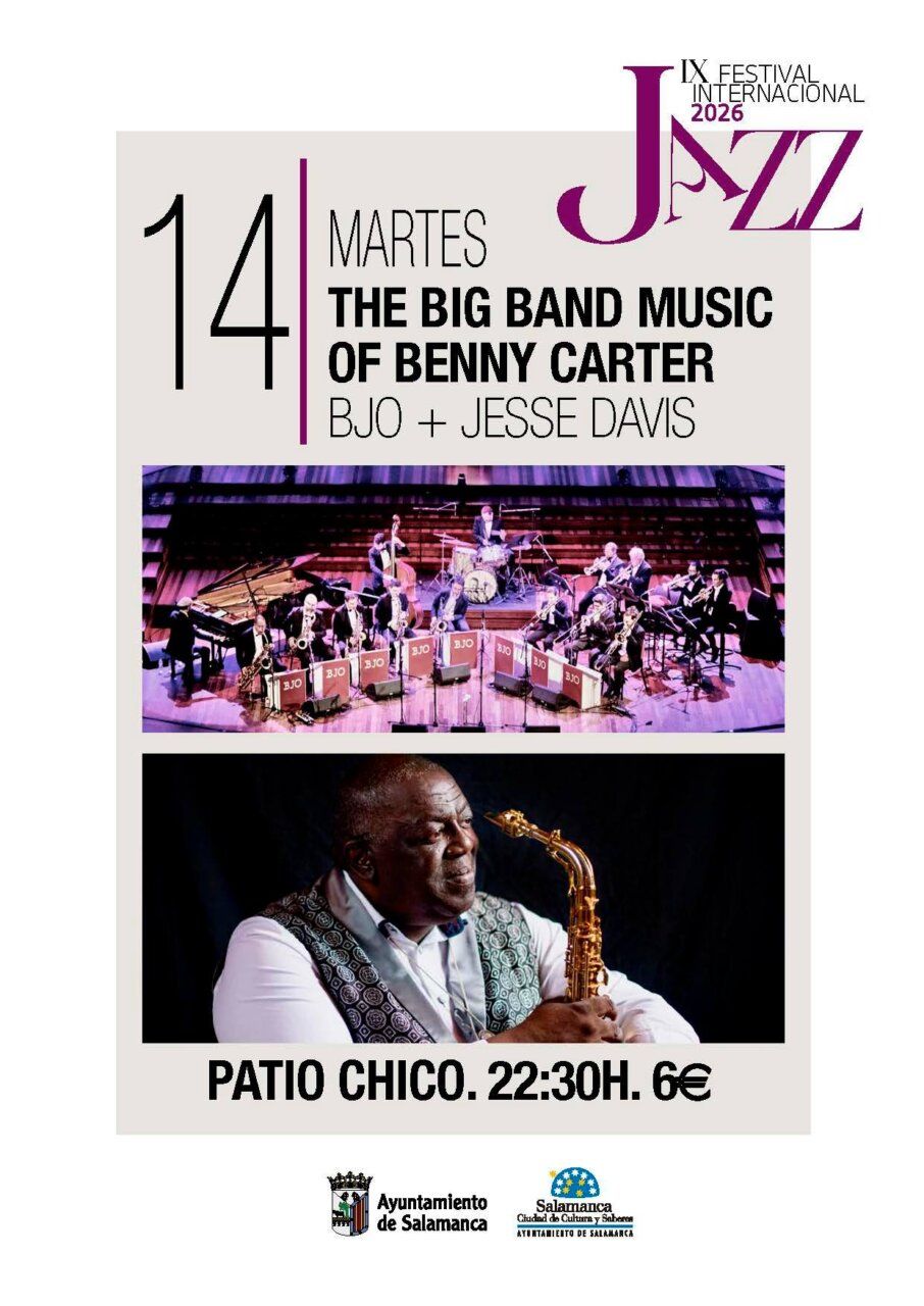 Cartel del Festival Internacional de Jazz en Salamanca con artistas destacados