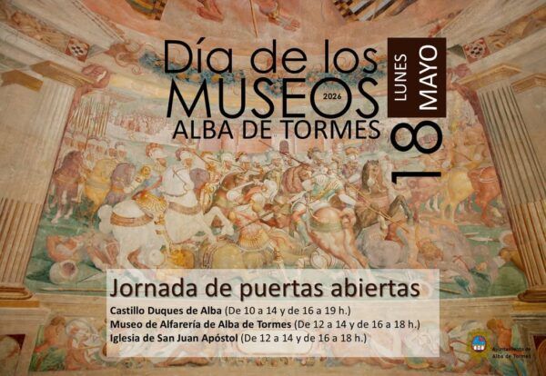 Cartel del Día de los Museos en Alba de Tormes con actividades y horarios