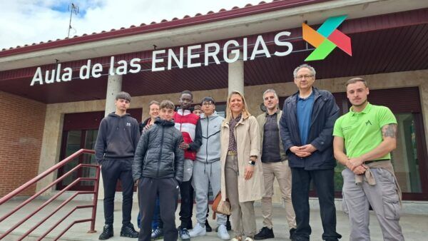 Grupo de escolares en el Aula de las Energías en Salamanca