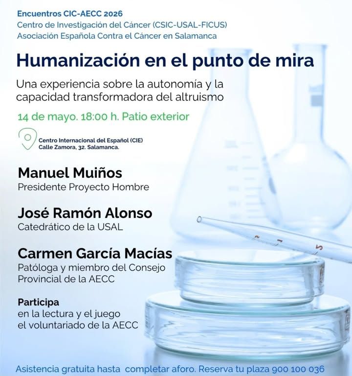 Cartel de la charla sobre humanización en el ciclo El Conocimiento Cura