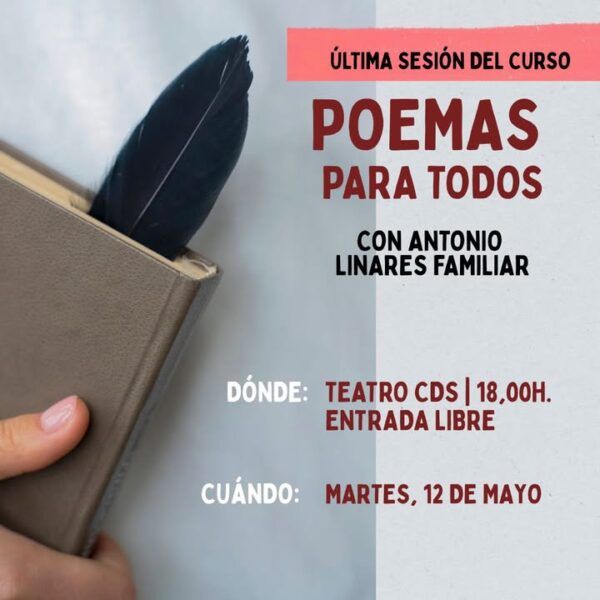Cartel de la última sesión del curso Poemas para todos en Peñaranda