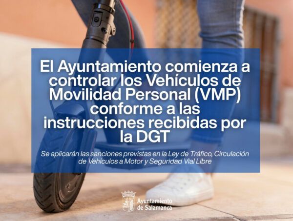 Controles de vehículos de movilidad personal en Salamanca según la DGT